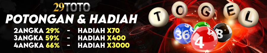 Potongan dan Hadiah Togel Online Resmi